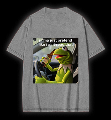 Kermit's Fake Ignorance Vintage Washed 100% Cotton T-Shirt