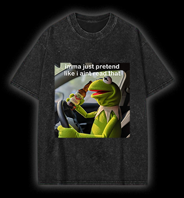 Kermit's Fake Ignorance Vintage Washed 100% Cotton T-Shirt