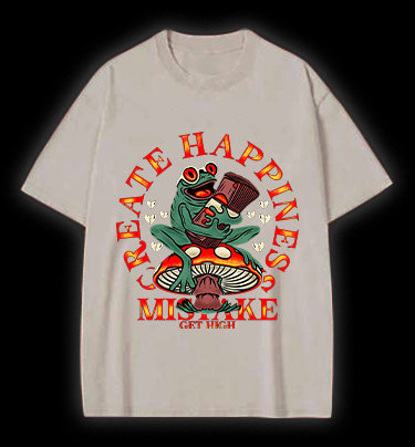 Frog's Happy Mistake Vintage Washed 100% Cotton T-Shirt