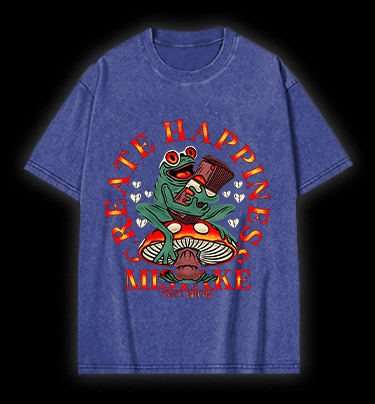 Frog's Happy Mistake Vintage Washed 100% Cotton T-Shirt