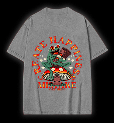 Frog's Happy Mistake Vintage Washed 100% Cotton T-Shirt