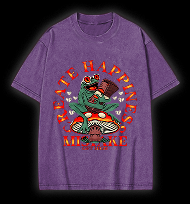 Frog's Happy Mistake Vintage Washed 100% Cotton T-Shirt