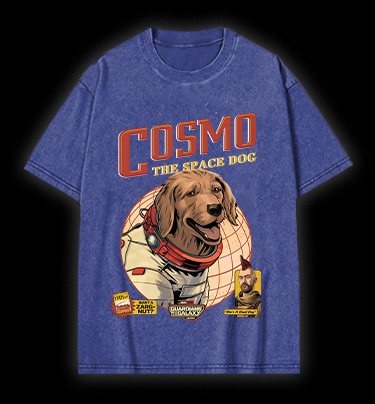 Cosmo: Space Pup Vintage Washed 100% Cotton T-Shirt