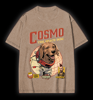 Cosmo: Space Pup Vintage Washed 100% Cotton T-Shirt