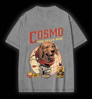 Cosmo: Space Pup Vintage Washed 100% Cotton T-Shirt