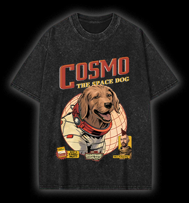 Cosmo: Space Pup Vintage Washed 100% Cotton T-Shirt