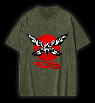 Mothra's Red Sun Vintage Washed 100% Cotton T-Shirt