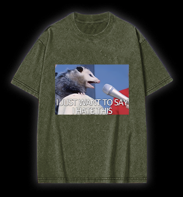 Angry Mouse Talk Vintage Washed 100% Cotton T-Shirt