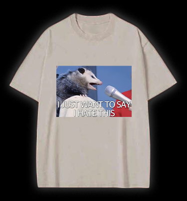 Angry Mouse Talk Vintage Washed 100% Cotton T-Shirt