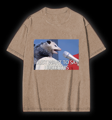 Angry Mouse Talk Vintage Washed 100% Cotton T-Shirt