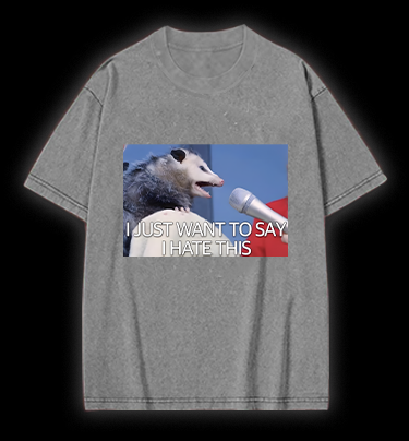 Angry Mouse Talk Vintage Washed 100% Cotton T-Shirt