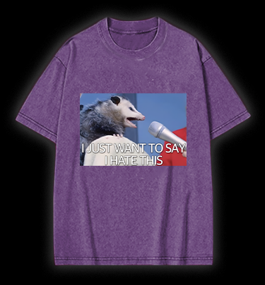 Angry Mouse Talk Vintage Washed 100% Cotton T-Shirt