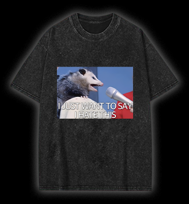 Angry Mouse Talk Vintage Washed 100% Cotton T-Shirt