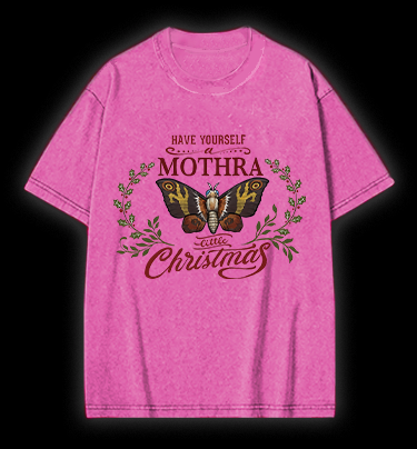 Mothra's Christmas Vintage Washed 100% Cotton T-Shirt
