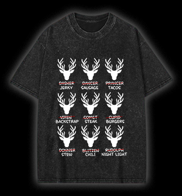 Deer Name Pranks Vintage Washed 100% Cotton T-Shirt