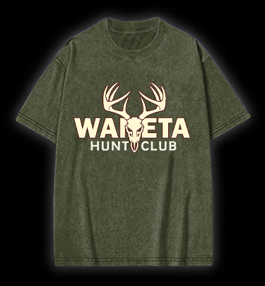 Deer Antler Club Vintage Washed 100% Cotton T-Shirt