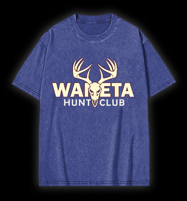 Deer Antler Club Vintage Washed 100% Cotton T-Shirt