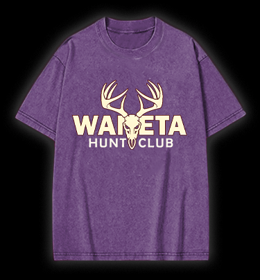 Deer Antler Club Vintage Washed 100% Cotton T-Shirt
