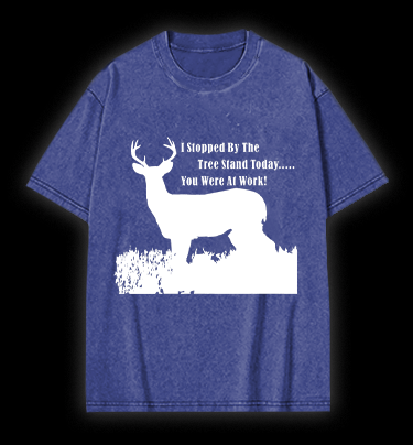 Deer: Work vs Hunt Vintage Washed 100% Cotton T-Shirt