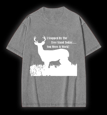 Deer: Work vs Hunt Vintage Washed 100% Cotton T-Shirt