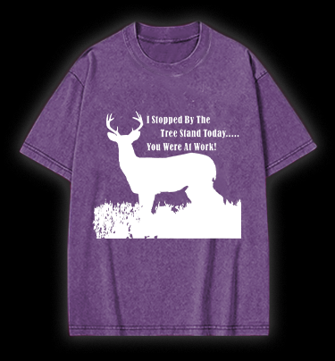 Deer: Work vs Hunt Vintage Washed 100% Cotton T-Shirt
