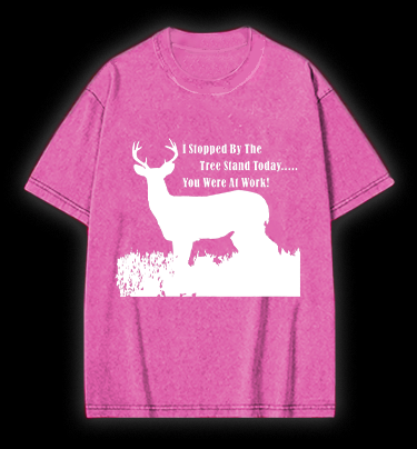 Deer: Work vs Hunt Vintage Washed 100% Cotton T-Shirt
