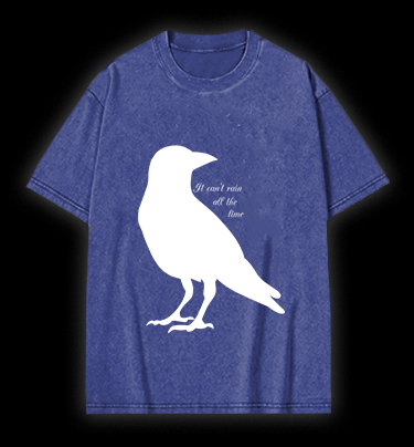 Crow's Rain Wisdom Vintage Washed 100% Cotton T-Shirt