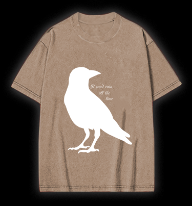 Crow's Rain Wisdom Vintage Washed 100% Cotton T-Shirt