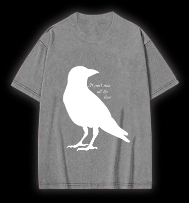 Crow's Rain Wisdom Vintage Washed 100% Cotton T-Shirt