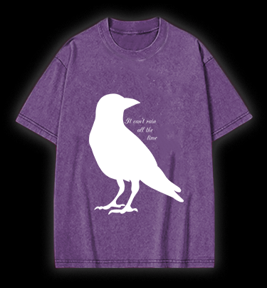 Crow's Rain Wisdom Vintage Washed 100% Cotton T-Shirt
