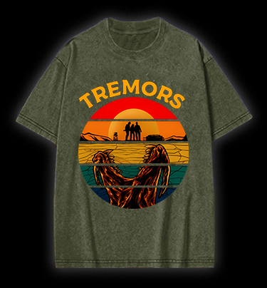 Monster Sunset Tremors Vintage Washed 100% Cotton T-Shirt