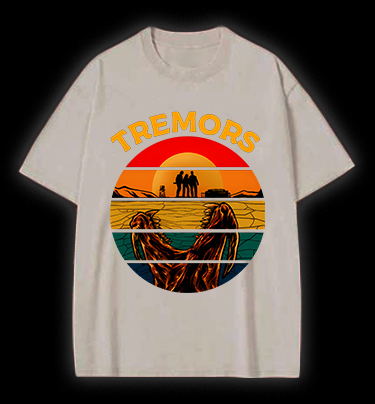 Monster Sunset Tremors Vintage Washed 100% Cotton T-Shirt
