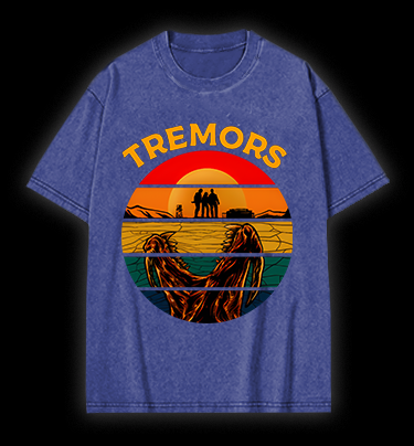 Monster Sunset Tremors Vintage Washed 100% Cotton T-Shirt