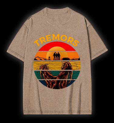 Monster Sunset Tremors Vintage Washed 100% Cotton T-Shirt