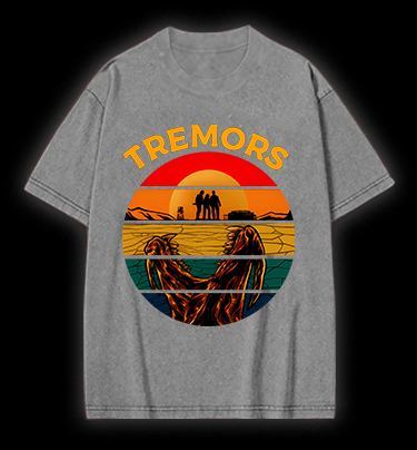 Monster Sunset Tremors Vintage Washed 100% Cotton T-Shirt