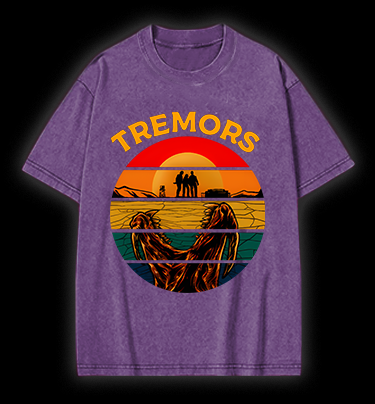 Monster Sunset Tremors Vintage Washed 100% Cotton T-Shirt