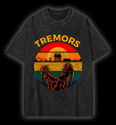 Monster Sunset Tremors Vintage Washed 100% Cotton T-Shirt
