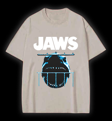 Shark in Cage Vintage Washed 100% Cotton T-Shirt