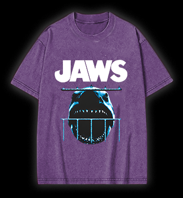 Shark in Cage Vintage Washed 100% Cotton T-Shirt