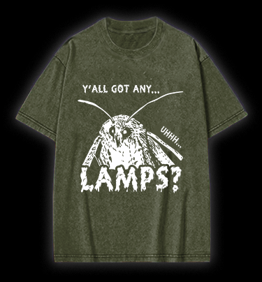 Moth Wants Lamps Vintage Washed 100% Cotton T-Shirt