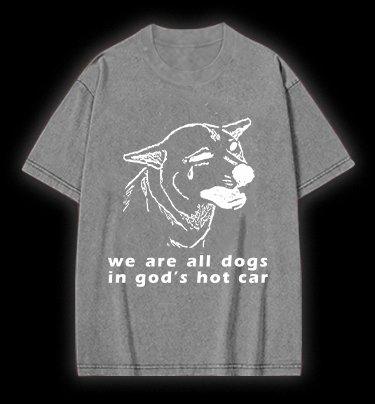 Dog's Helpless Mood Vintage Washed 100% Cotton T-Shirt