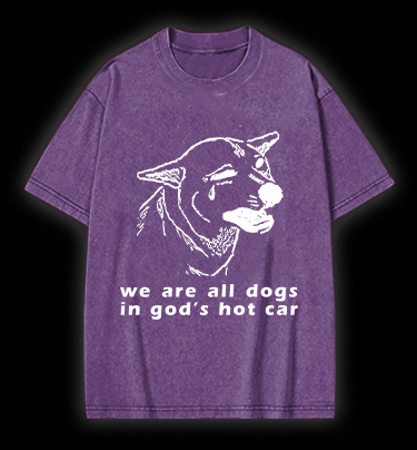 Dog's Helpless Mood Vintage Washed 100% Cotton T-Shirt