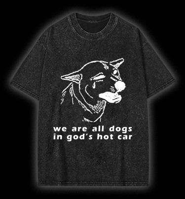 Dog's Helpless Mood Vintage Washed 100% Cotton T-Shirt