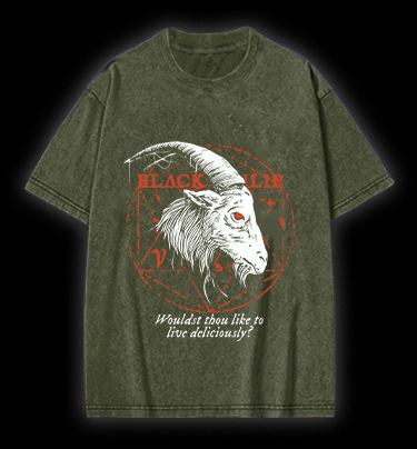 Goat's Dark Tempt Vintage Washed 100% Cotton T-Shirt
