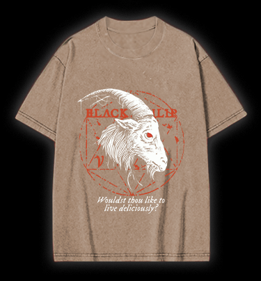 Goat's Dark Tempt Vintage Washed 100% Cotton T-Shirt