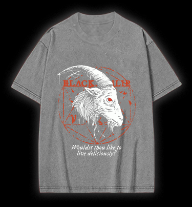 Goat's Dark Tempt Vintage Washed 100% Cotton T-Shirt