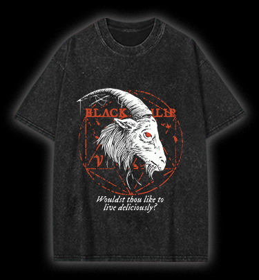 Goat's Dark Tempt Vintage Washed 100% Cotton T-Shirt