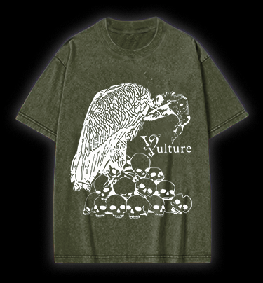 Vulture Dark's Realm Vintage Washed 100% Cotton T-Shirt