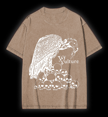 Vulture Dark's Realm Vintage Washed 100% Cotton T-Shirt