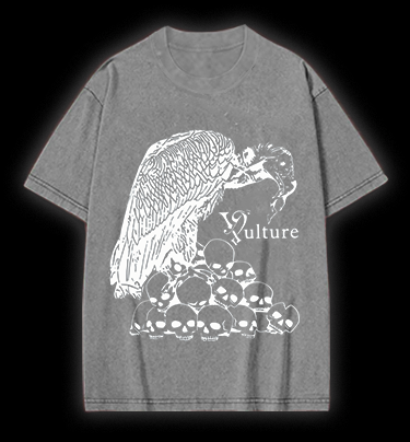 Vulture Dark's Realm Vintage Washed 100% Cotton T-Shirt